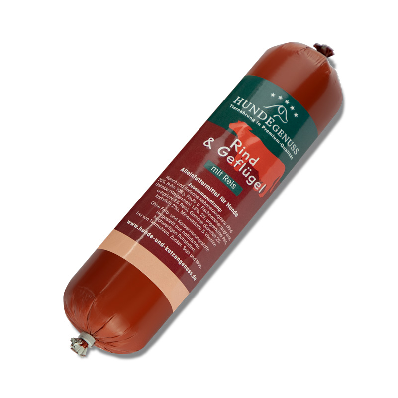 Hundefutter Rind und Geflügel mit Reis Hundefutter Rind und Geflügel mit Reis