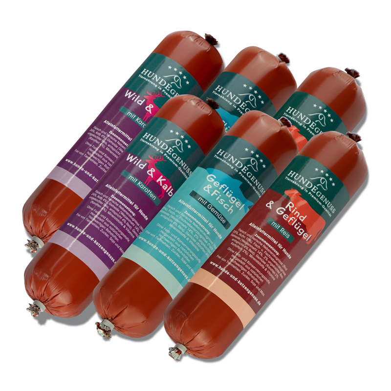 Hundefutter Probierset 800g für den Hund Hundefutter Probierset 800g für den Hund