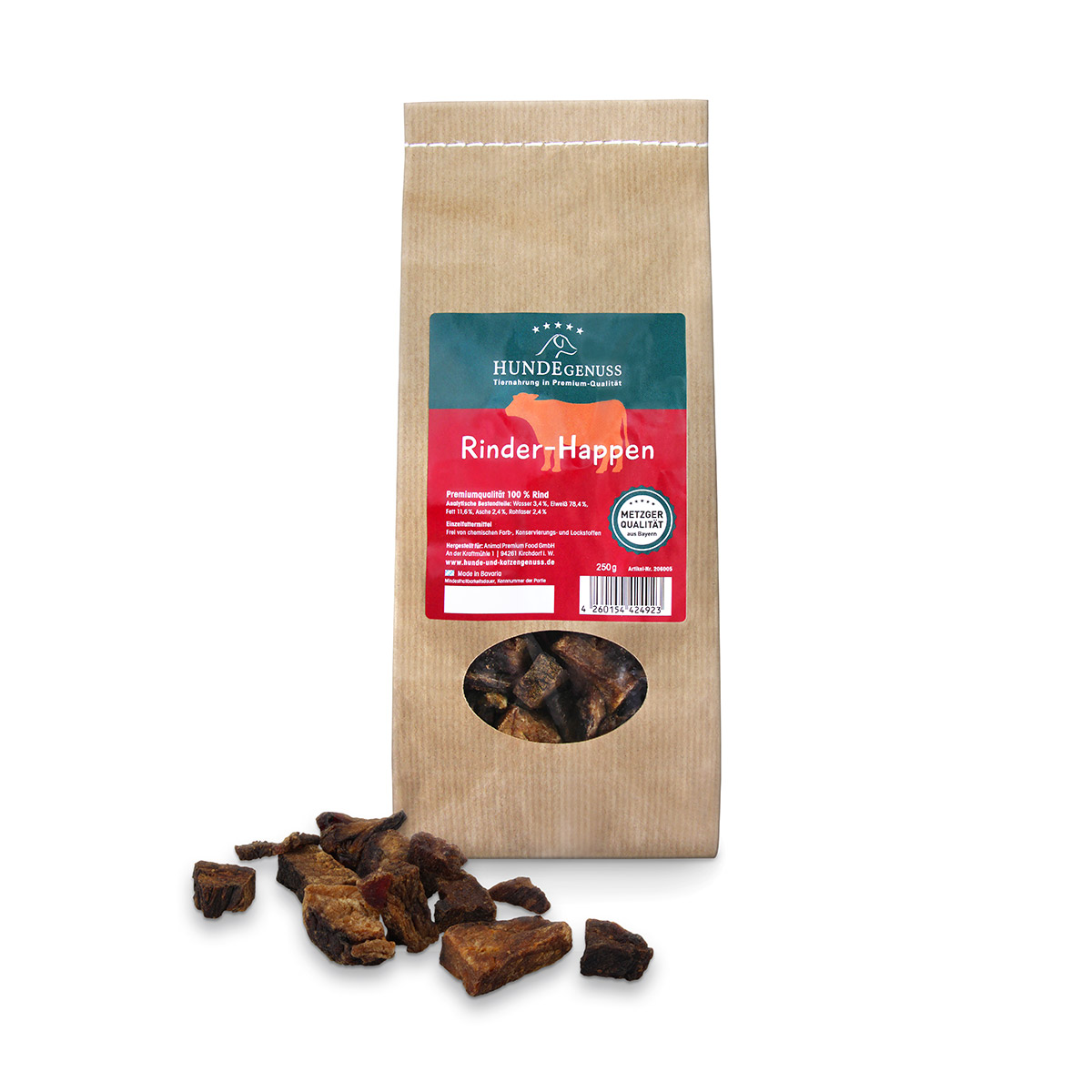 Rinder-Happen 250g Beutel Unser Produkt Rinder-Happen 250g Beutel